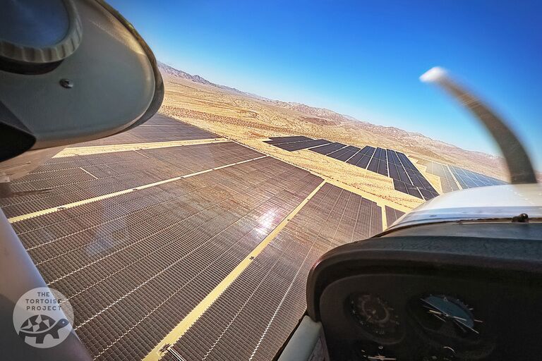 View from 3,000 feet above Desert Sunlight Solar.