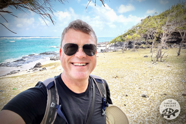 Kevin Gepford at Trou d'Argent Beach, Rodrigues.